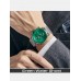 Мужские наручные часы SWISH 0179 (зеленый, серебряный стальной браслет)