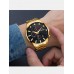 Мужские наручные часы SWISH 0025 (черный циферблат, золотой  браслет сталь)