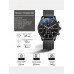 Мужские наручные часы SWISH SW920 (синий циферблат,  серебристый металлический браслет)
