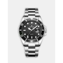 Мужские наручные часы JK gk948 (черный циферблат, серебристый браслет)