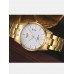 Мужские наручные часы SWIDU SWI-021 (золотой браслет, белый циферблат)