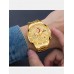 Мужские наручные часы SWISH 0025 (золотой циферблат, золотой  браслет сталь)