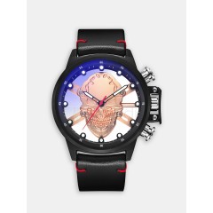 Мужские наручные часы IIK 1021G (череп из розового золота)
