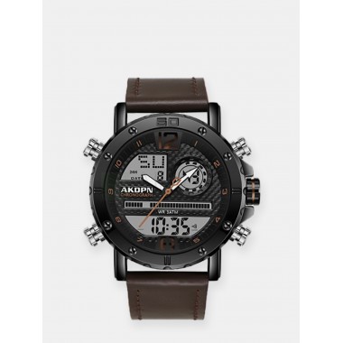 Мужские наручные часы AKDPN A9019 (коричневый циферблат)