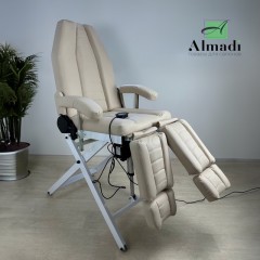 Педикюрное кресло Vegas с электро регулировкой высоты мотором БМ+РН бежевое