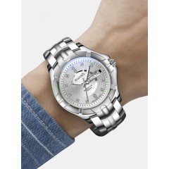 Мужские наручные часы SWISH 5204 (серебристый цифербат, серебристый металлический браслет)