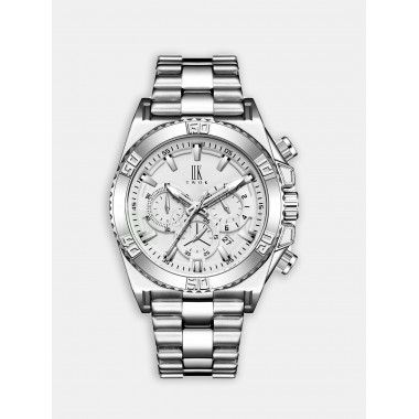 Мужские наручные часы IIK 2007 (серебряный ободок, белый циферблат)