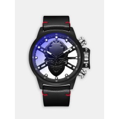 Мужские наручные часы IIK 1021G (черный череп)