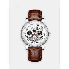 Мужские наручные часы TEVISE Т867 (белый циферблат, ремешок кожа)