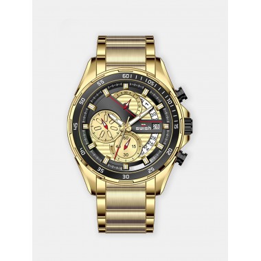 Мужские наручные часы SWISH 0068G (золотой)